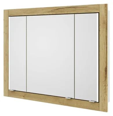 Obrázok produktu pre Zrkadlová skrinka Steinkamp, vstavaná, šírka 106,5 cm, s 3 dvierkami a LED osvetlením