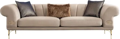Immagine prodotto di Divano imbottito a tre posti beige per il soggiorno 3 posti nuovo