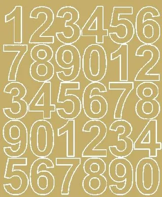 Immagine prodotto di Adesivi numerati autoadesivi, 4,5 cm, oro lucido