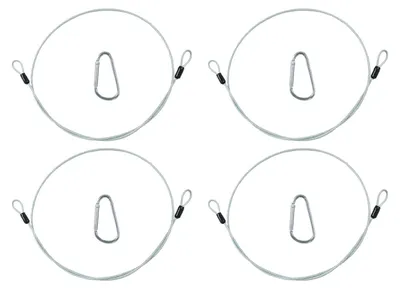 Productafbeelding van Staalkabels met karabiner - Set van 4 - 1 m