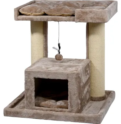 Produktbild von Kratzbaum dobar Premium Kratzbaum Softy" Holz, Sisal, Polyester Braun 64 x 70 x 60 cm"