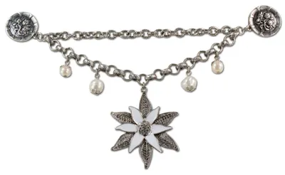 Productafbeelding van Alpenflüstern damesbroche "Glamour-Edelweiß", zilverkleur, artikelnummer DCH00800095