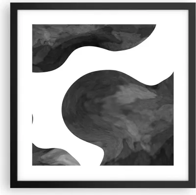 Produktbild von Gerahmtes Poster - Schwarzer Rahmen - Abstraktion Form Figur - 40x40 cm - Wand Bild - Wanddeko - Wandbilder - Kunstposter - Wandposter - Bilderrahmen - Bilder - Kunstdruck - P2BAC40x40-5134