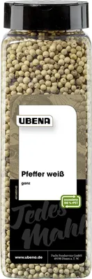 Zdjęcie produktu dla Ubena pieprz cały biały drobny o wyrazistym smaku opakowanie 600 g
