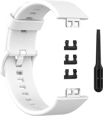 Produktbild von BStrap Silicone Armband für Huawei Watch Fit, white