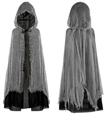 Zdjęcie produktu dla Peleryna czarna z kapturem Halloween - Uni - Dorośli i dzieci - Płaszcz