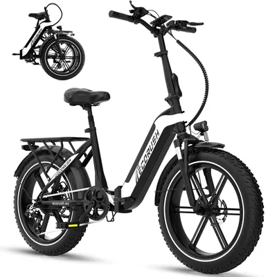 Produktbild von ECORUSH E Bike Klapprad, E-Bike mit 20×4,0 Zoll Fat Tire, 48V 499.2Wh Akku, 7-Gang, LCD-Display, 60-100KM,250W Motor & 25Km/h Elektrofahrräder