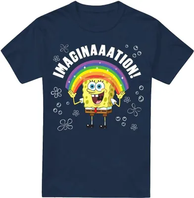Produktbild von SpongeBob SquarePants - "Imagination" T-Shirt für Herren TV6615 (L) (Marineblau)