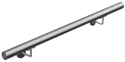 Handlauf Edelstahl 70 cm, 2 Wandhalter, einteilig