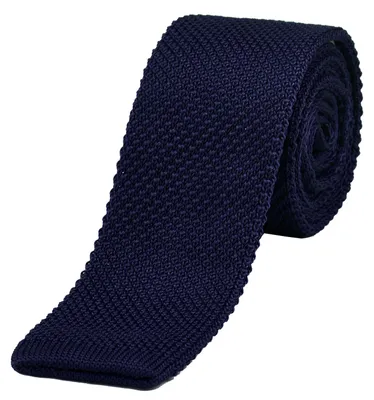 Produktbild von DonDon schmale Strickkrawatte 5 cm - dunkelblau