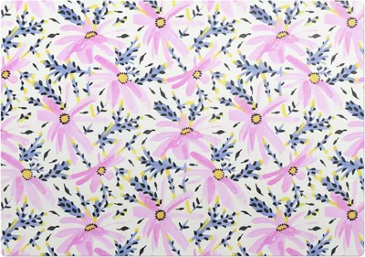 Produktbild von Pastellblumenmuster – Bodenschutzmatte – Stuhlunterlage 100x100 cm – Rutschfest – Hartbodenmatte