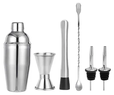 Cocktailshakerset 750 ml Edelstahl 6-teilig