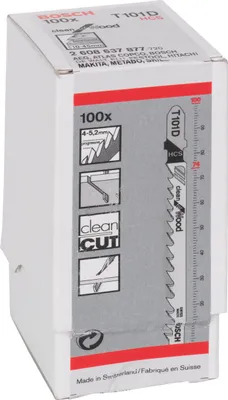 Image de Lame de scie sauteuse T 101 D Clean for Wood, paquet de 100 pièces