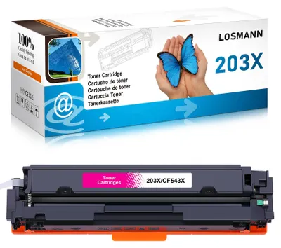 Immagine prodotto di Toner compatibili LOSMANN 203X per HP 203X CF543X 203A CF543A, adatti per le stampanti HP Color LaserJet Pro MFP M281fdw, MFP M280nw, MFP M281cdw, MFP M281fdn e per i modelli HP Color LaserJet Pro M254dw, M254dn, M254nw (colore: magenta)