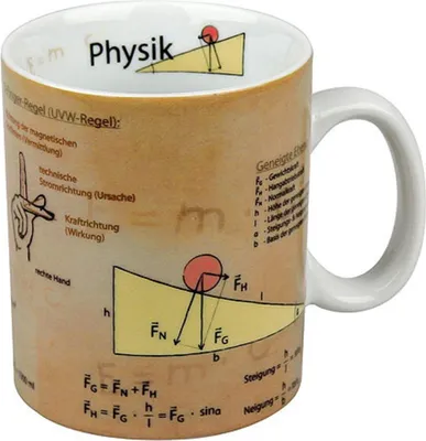 Produktbild von KÖNITZ 1113301062 Wissensbecher PHYSIK 490 ml aus Porzellan / Motivbecher