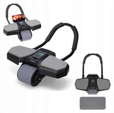 Produktbild von HMS KA10 Bauchtrainer Rad mit Automatik und Stütze