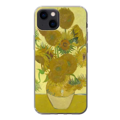 Produktbild von MuchoWow® Handyhülle Schutzhülle Hülle für iPhone 13 mini Sonnenblumen - Vincent van Gogh Silikon Softcase Handy Hülle - Softcase