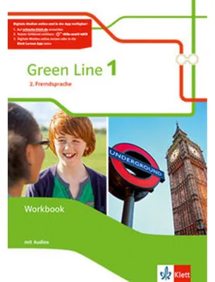 Obrázok produktu pre Green Line 1. Ausgabe 2. Fremdsprache ab 2018. Workbook mit  Audios Klasse 6