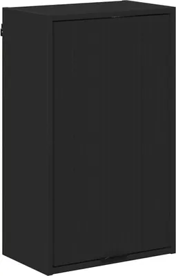 Immagine prodotto di vidaXL Mobile da bagno a parete nero 39 x 23,5 x 65 cm