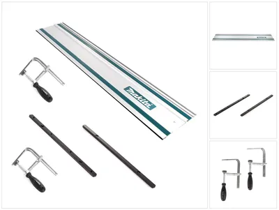 Image de Makita Set de Rails de guidage pour scies 1000mm + 2x Jonctions pour rail de guidage + 2x Serre-joints