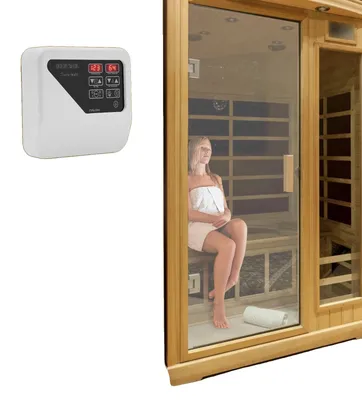 Obrázek produktu pro Regulátor saunové pece, konstrukce ABS, napětí 380 V–415 V, výkon 3–9 kW, teplotní rozsah 40–105 °C, dvojité nastavení času
