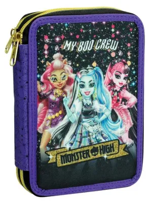 Produktbild von Monster High Crew gefülltes 2-stöckiges Federmäppchen