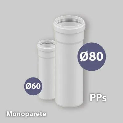 Obrázek produktu pro Jednostěnná trubka z PPS pro kondenzační kotel, Ø 80 × 2000 mm