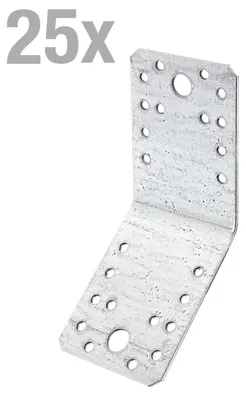 Produktbild von Alberts Winkelverbinder | 135° abgewinkelt | sendzimirverzinkt | 90 x 90 x 65 mm | 25er Set