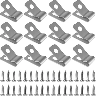 Produktbild von 100 Stcs Zaundrahtklemmen mit Schrauben rostfreier Stahl rostbeständiger Klammern für 12-16 Gartenhartenvorräte-B