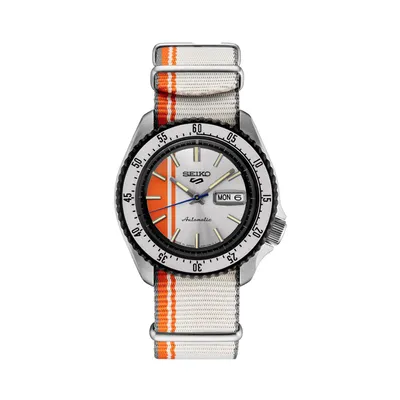 Produktbild von Seiko 5 Sports SRPK73 Automatik Armbanduhr mit Oldtimer-Design, Wochentags- & Datumsanzeige