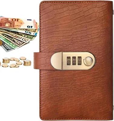Produktbild von Buch zum Geldsparen, Geldsparm-Challenge mit Schloss | 100 Seiten Budget-Planer für Reisen, Studenten, Business, Reisezweck