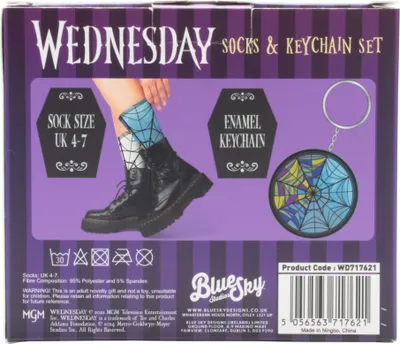 Immagine prodotto di Wednesday - Socken & Schlüsselanhänger Set