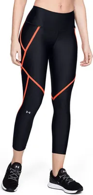 Produktbild von Under Armour Ua Hg Armour Ankle Crop Edgelit Black / Peach Plasma / Met Xs