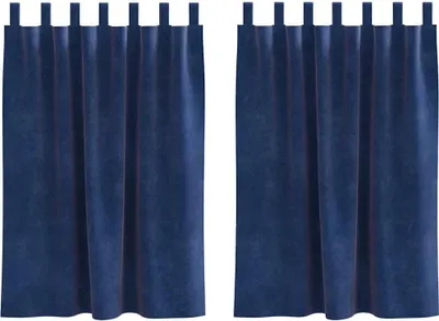 Obrázok produktu pre vidaXL Zatemňujúce závesy 2 ks Tmavo modré 140 x 140 cm Velvet