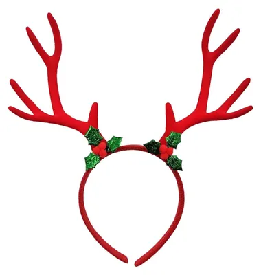 Produktbild von Plüsch Haarband mit Geweihen für Weihnachten