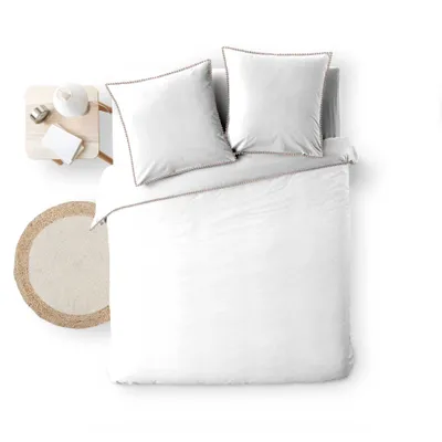 Image de Parure de lit - Douceur d'Intérieur - NOEMIE - Coton - 240x220cm - Blanc