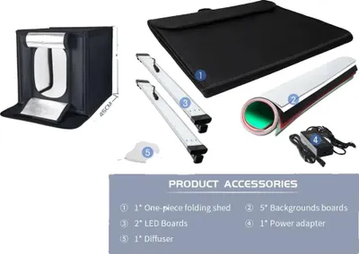 Produktbild von Fotografie Lichtbox, tragbares Design, vielseitige Einrichtung, 45CM Kit