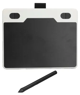 Obrázok produktu pre Grafický tablet 155 x 100 mm, 233 PPS, 5080 LPI, 8192 úrovní, stylus, 4 programovateľné tlačidlá, USB port, digitálny tablet na kreslenie, biely