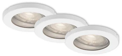 Obrázek produktu pro Sada 3 vestavných svítidel LED GU10 IP65 5 W bílá kov-plast Briloner