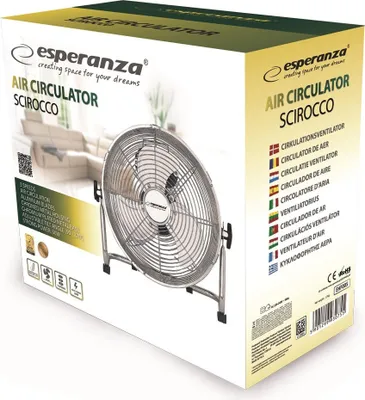 Image de ESPERANZA EHF005 Scirocco Ventilateur de circulation 12'' chrom