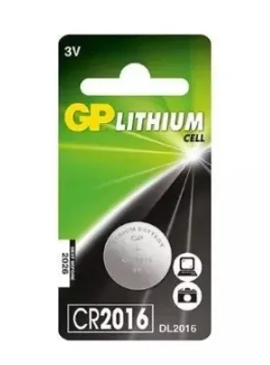 Zdjęcie produktu dla GP Batteries Lithium Cell CR2016, Jednorazowa bateria, CR2016, Lit, 3 V, 5 szt., Stal nierdzewna