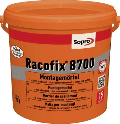 Produktbild von Montagemörtel Racofix 8700 Inhalt 1kg Verarbeitungszeit 3-5 Min., 1 Stück