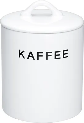 Produktbild von Vorratsdose Steingut Weiß Kaffee neuetischkultur