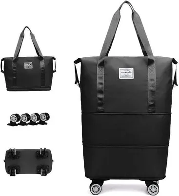 Imagen del producto de Maleta con ruedas - Bolsa de viaje - Para viajes y transporte - Compartimento doble extensible - 5 cm - Color