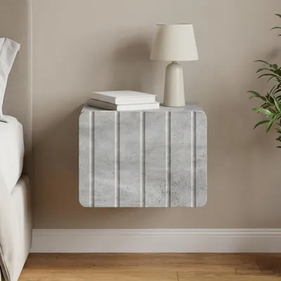 Immagine prodotto di vidaXL Comodino da parete grigio cemento 33 x 34,5 x 24 cm