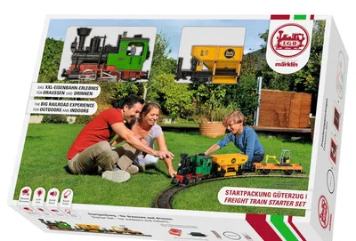 Startset Güterzug mit Dampflok, Spur G, Innen/Außen