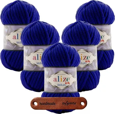 Produktbild von 5 x ALIZE Velluto 360 Navy mit Label