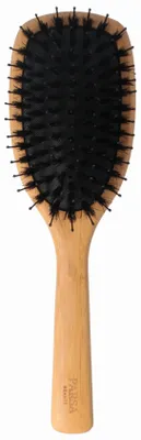 Productafbeelding van PARSA Beauty Bamboe verzorgingsborstel, groot, ovaal, met -certificering en borstelharen van wildzwijn