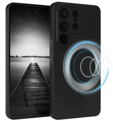 Produktbild von EAZY CASE - Silikonhülle MagSafe für Samsung Galaxy S26 Ultra, Hülle Silikon, weich stoßfeste Magnet Handyhülle, Schutzhülle mit Kameraschutz, TPU Bumper in Schwarz