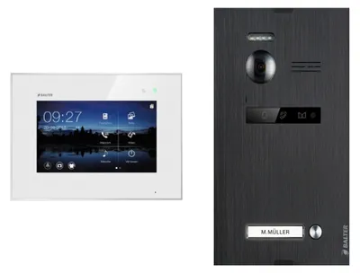 Produktbild von Video Türsprechanlage BALTER EVO 2-Draht BUS Komplettsystem für 1-Familienhaus Weiß-Schwarz